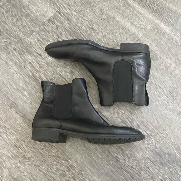 J. Crew Black Leather Booties Size (9.5) - Picture 2 of 6